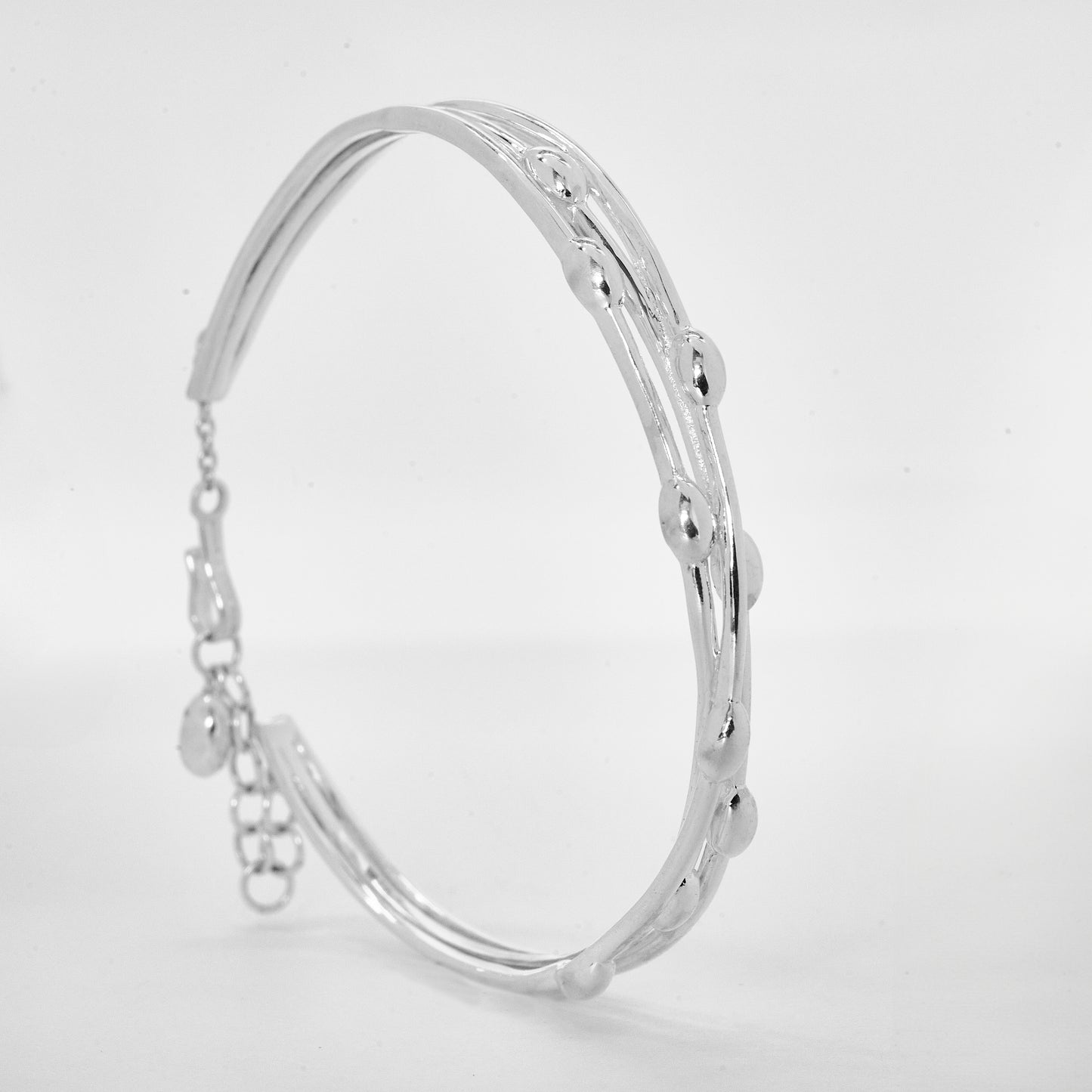 White Rhodium Plated Sterling Silver