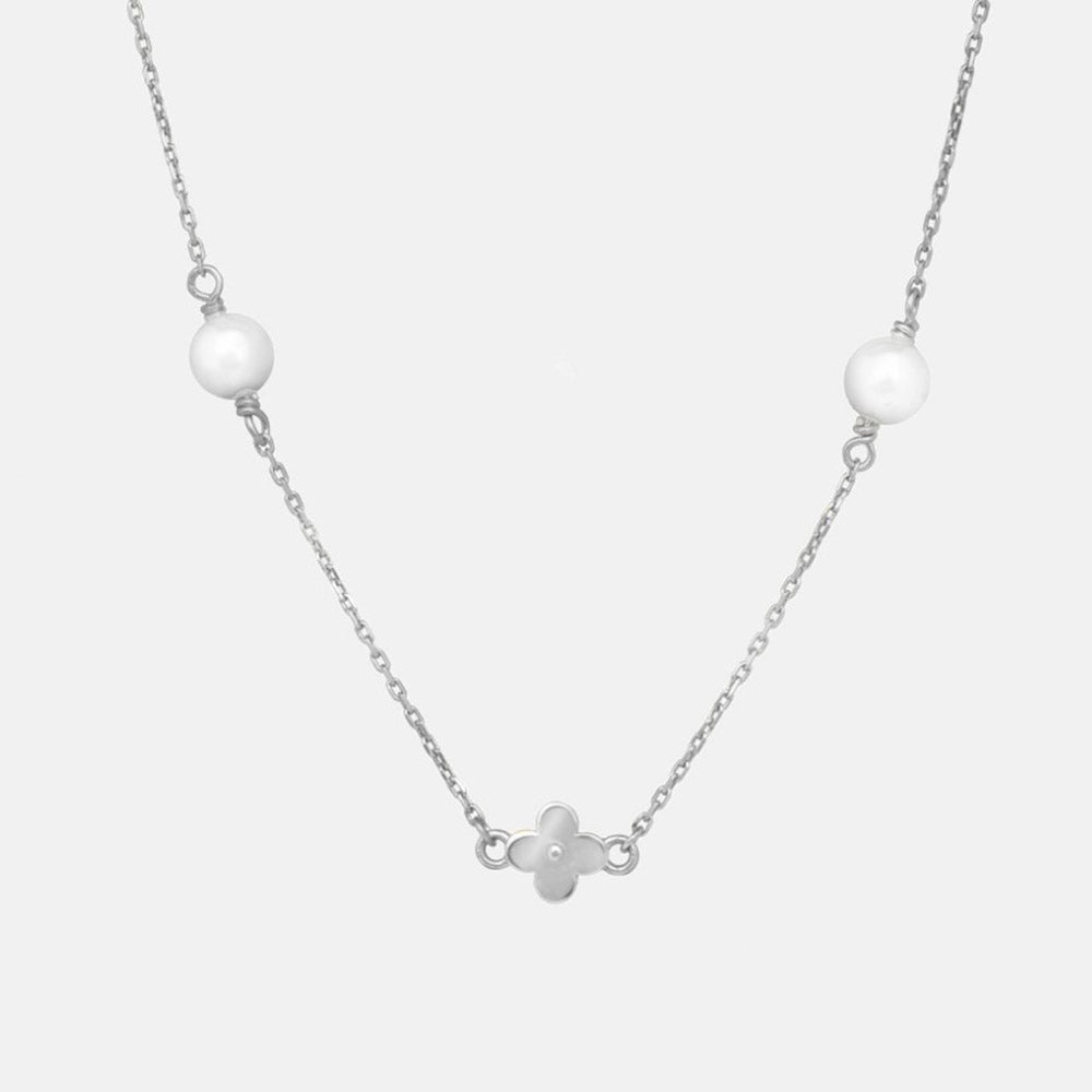 18in White Rhodium Plated Sterling Silver