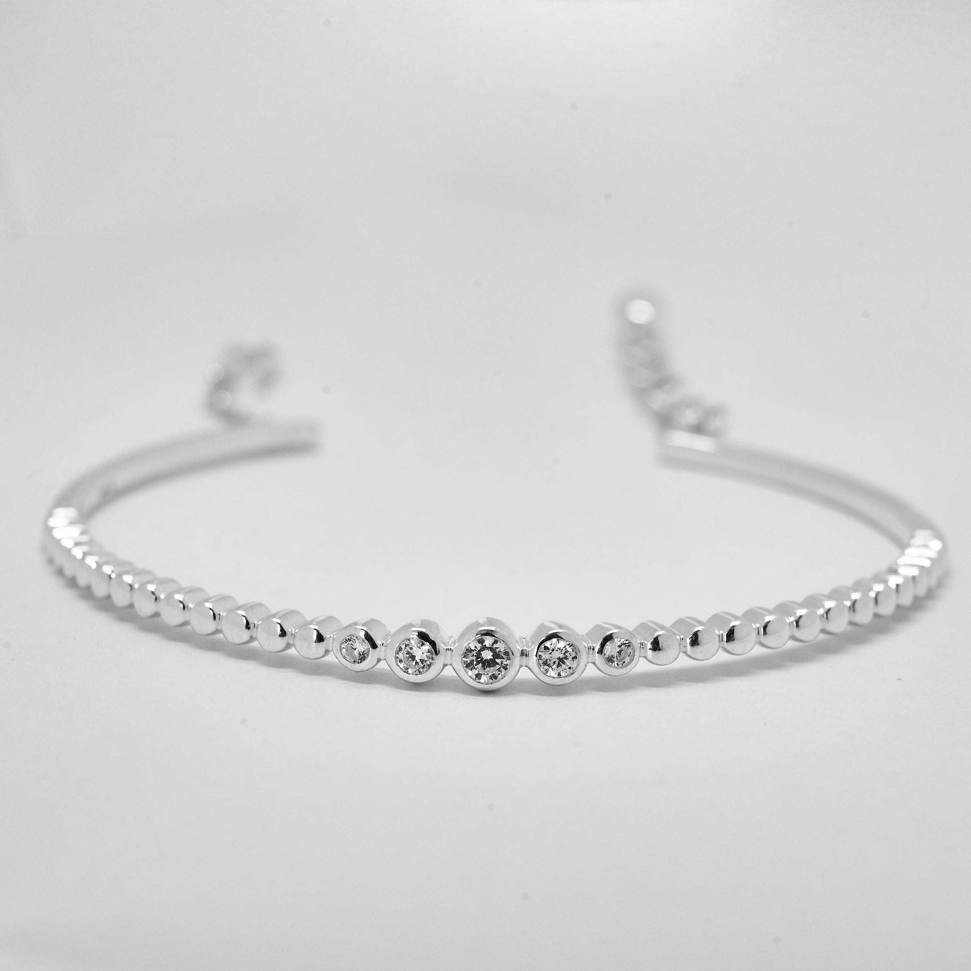 White Rhodium Plated Sterling Silver