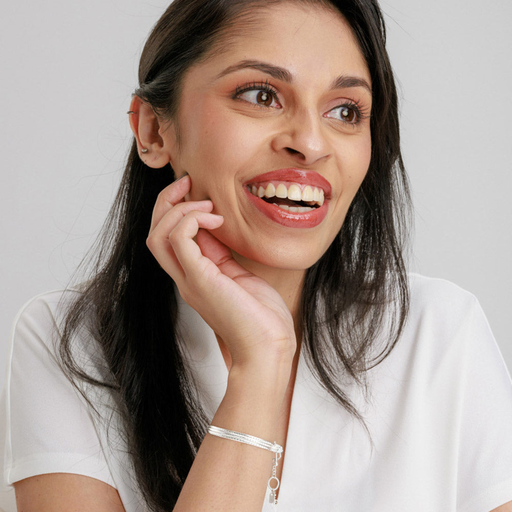 White Rhodium Plated Sterling Silver