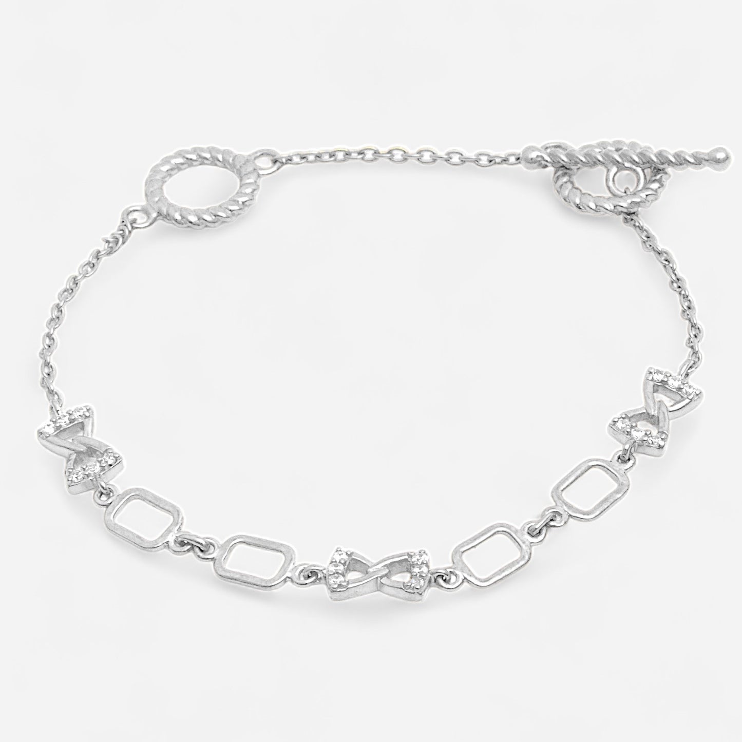 White Rhodium Plated Sterling Silver